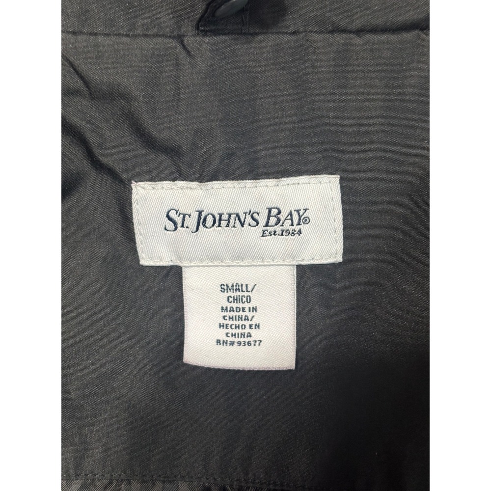 St Johns Bay 3-in-1 Systems Jacket Womens Small Black Purple Hooded Puffer Liner - Picture 3 of 13